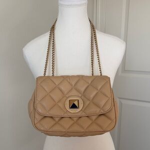 Kate Spade Beige Quilted Shoulder Bag